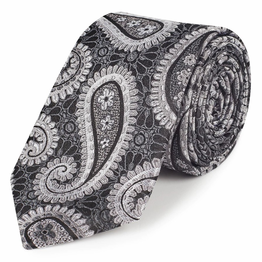 Accessories Ted Baker | Ted Baker Ted Baker Queenie Silk Tie Mens For Ties Colour Silver