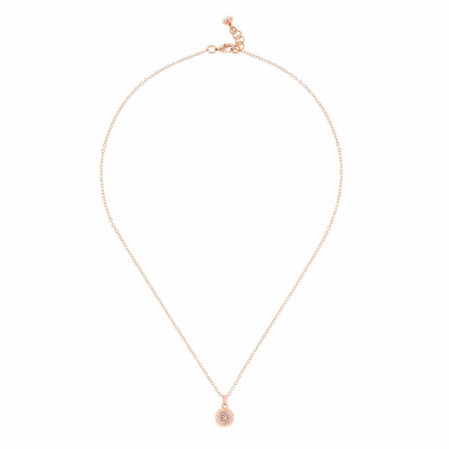 Accessories Ted Baker | Ted Baker Elvina Mini Button Pendant For Necklaces Colour Rose Gold- Silver Glitter