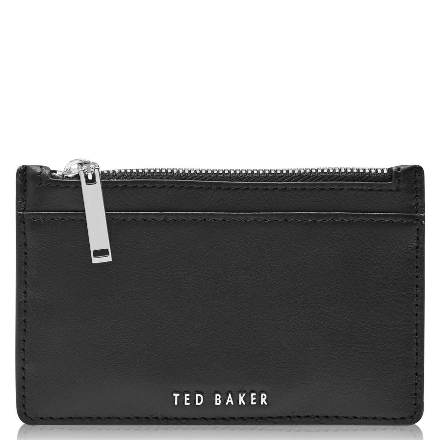 Bags & Luggage Ted Baker | Ted Baker Ted Baker Garcia Core Zip Card Holder For Purses Colour Black