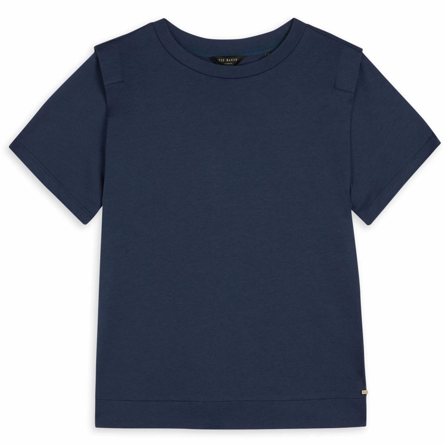 Women Ted Baker | Ted Baker Klaaraa T Shirt For Tops Colour Midnight