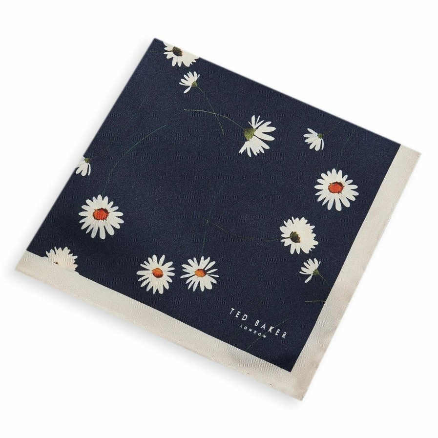 Accessories Ted Baker | Ted Baker Ted Baker Link Pocket Square Mens For Handkerchiefs Colour Navy