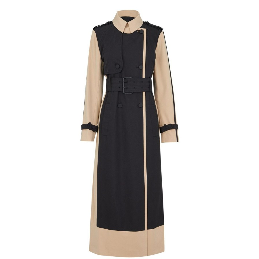 Women Ted Baker | Ted Baker Ted Evei Trench Ld24 For Coats & Jackets Colour Camel