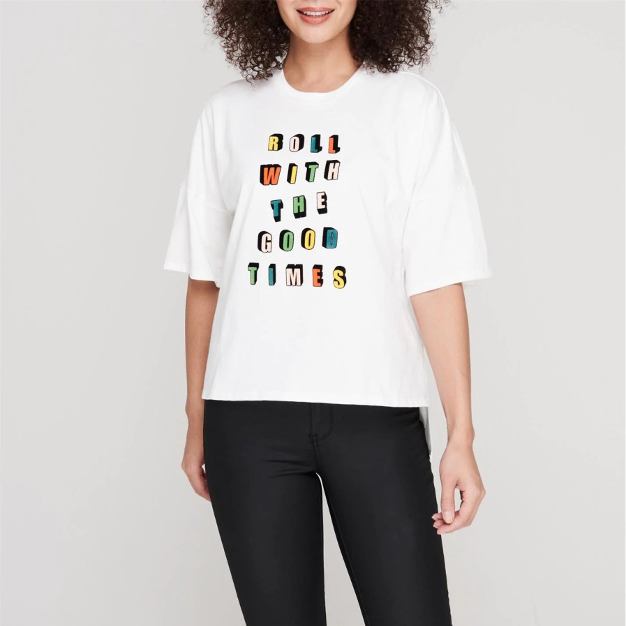 Women Ted Baker | Ted Baker Laurenx T-Shirt For Tops Colour White