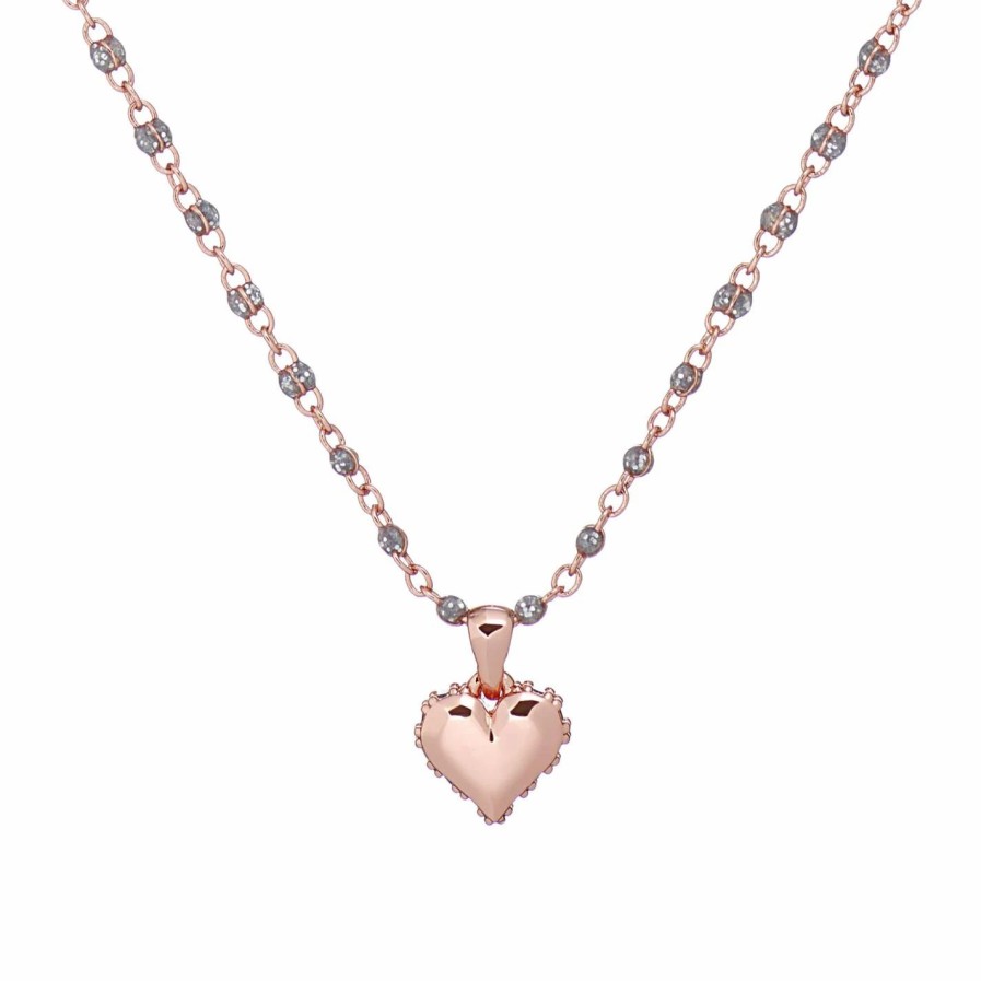 Accessories Ted Baker | Ted Baker Saraah Sparkle Heart Pendant For Necklaces Colour Rose/Silv Glitt