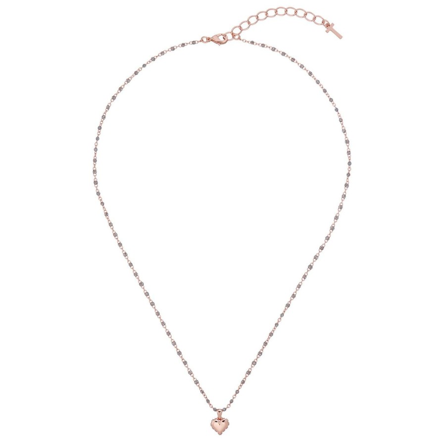 Accessories Ted Baker | Ted Baker Saraah Sparkle Heart Pendant For Necklaces Colour Rose/Silv Glitt