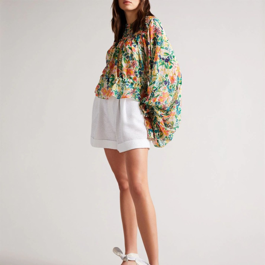 Women Ted Baker | Ted Baker Kesara Blouse For Blouses & Shirts Colour White