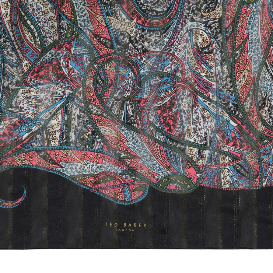 Accessories Ted Baker | Ted Baker Ted Baker Long Scarf Womens For Women'S Scarves Colour Grey