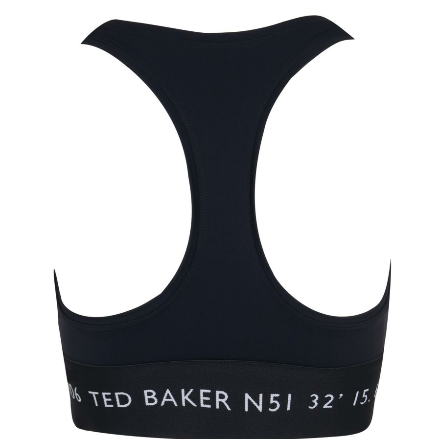 Sports & Fitness Ted Baker | Ted Baker Active Racerback Bra For Sports Bras Colour Black