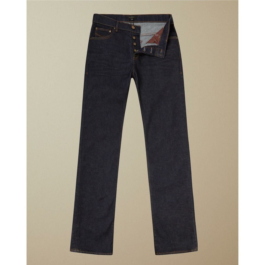 Women Ted Baker | Ted Baker Straight Fit Jeans For Jeans Colour Navy