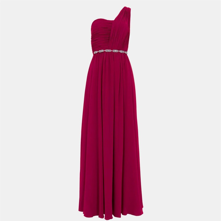 Women Ted Baker | Ted Baker Finella Maxi Dress For Bridesmaid Dresses Colour Deep Pink