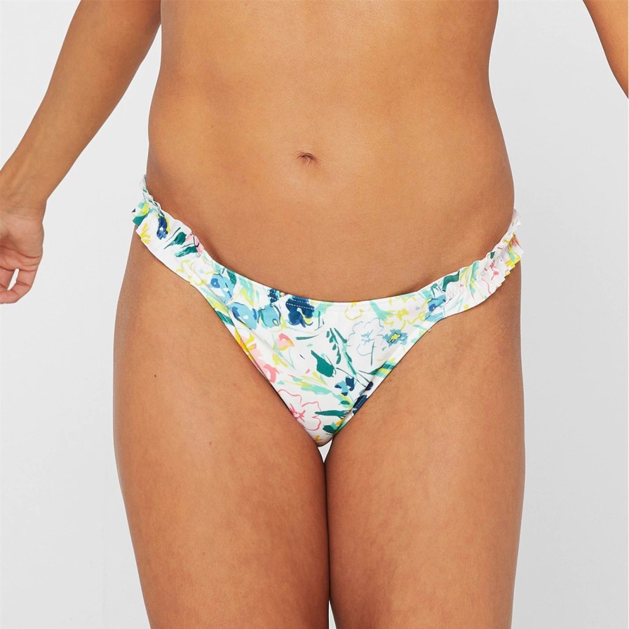 Women Ted Baker | Ted Baker Malray Bikini Bottoms For Bikinis Colour White