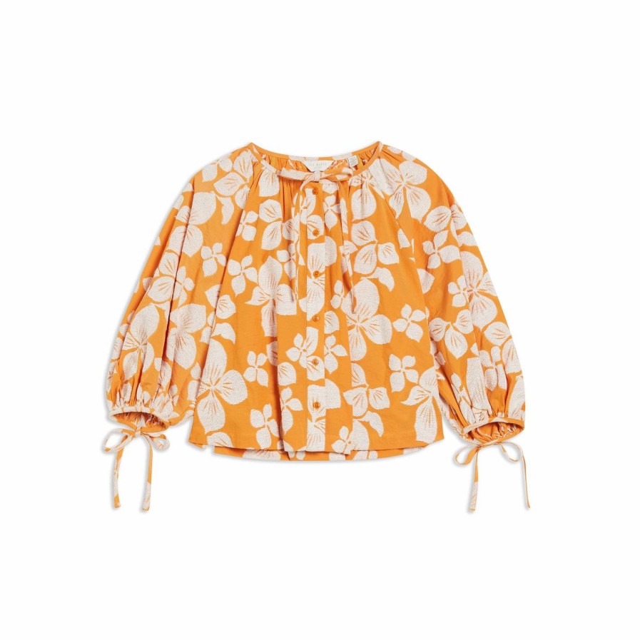 Women Ted Baker | Ted Baker Madia Blouse For Blouses & Shirts Colour Dark Orange