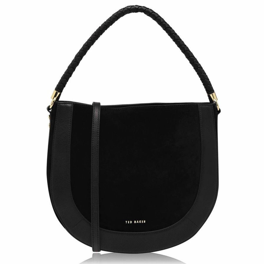 Bags & Luggage Ted Baker | Ted Baker Ted Baker Parinna Hobo Suede Bag For Handbags Colour Black