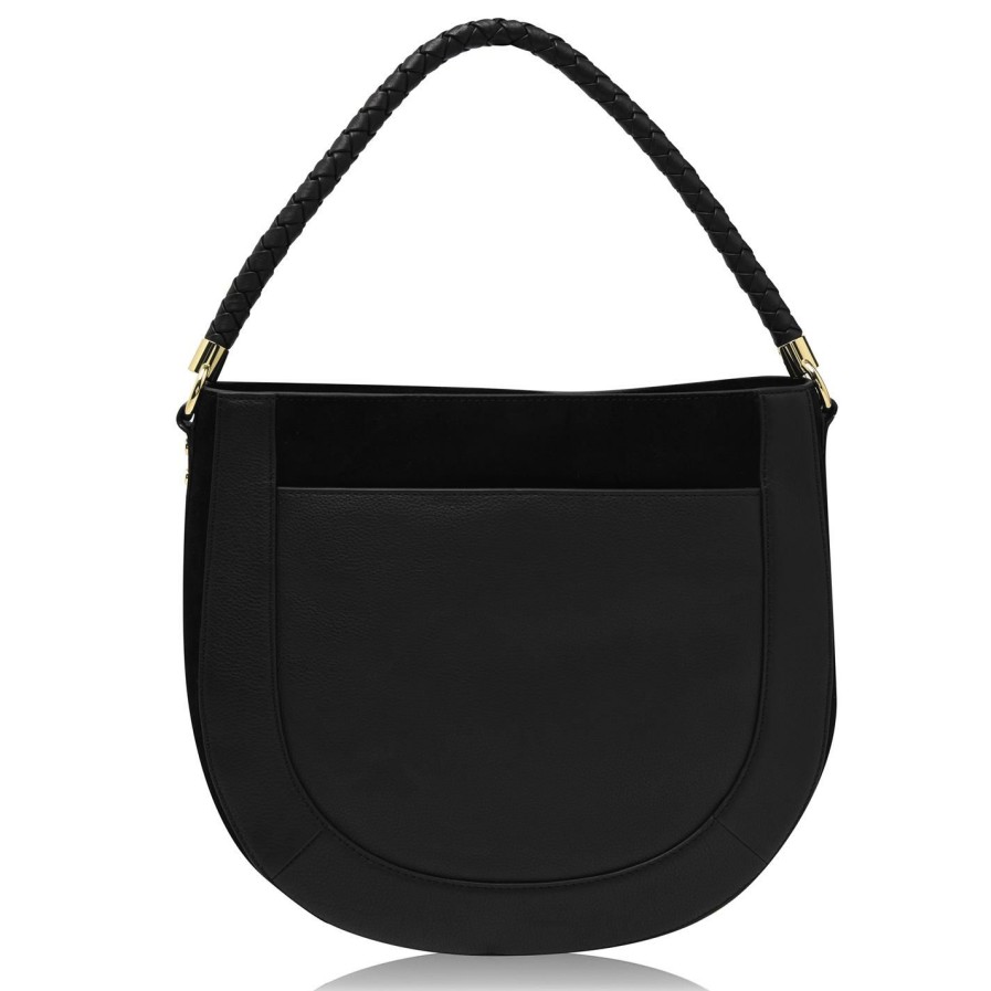 Bags & Luggage Ted Baker | Ted Baker Ted Baker Parinna Hobo Suede Bag For Handbags Colour Black