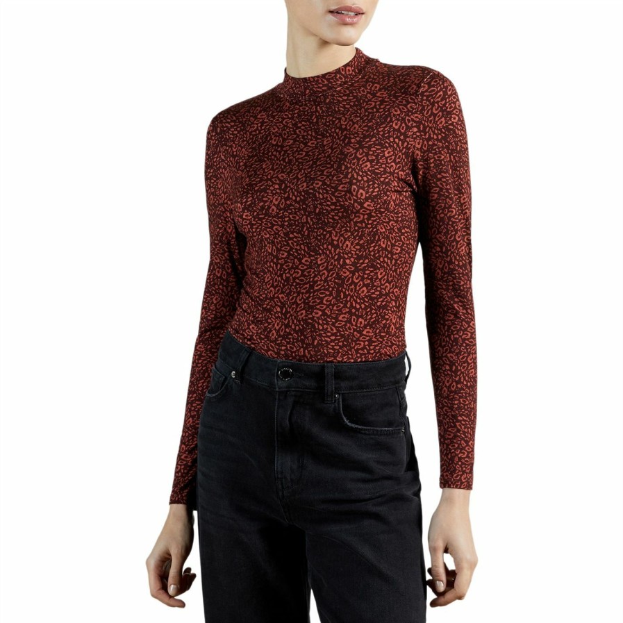 Women Ted Baker | Ted Baker Rhheaa Blouse For Blouses & Shirts Colour Oxblood