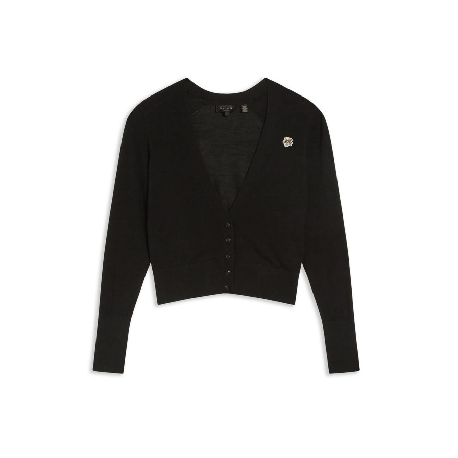 Women Ted Baker | Ted Baker Aiyleen Cardigan For Knitwear Colour Black