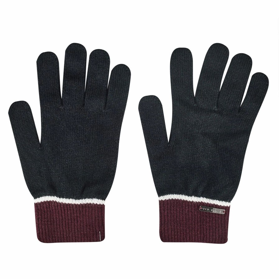 Accessories Ted Baker | Ted Baker Ted Baker Wooglo Knitted Gloves Mens For Men'S Gloves Colour Navy