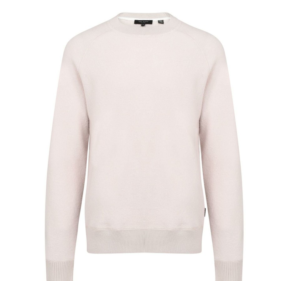 Women Ted Baker | Ted Baker Bodmin Crewneck Jumper For Knitwear Colour White