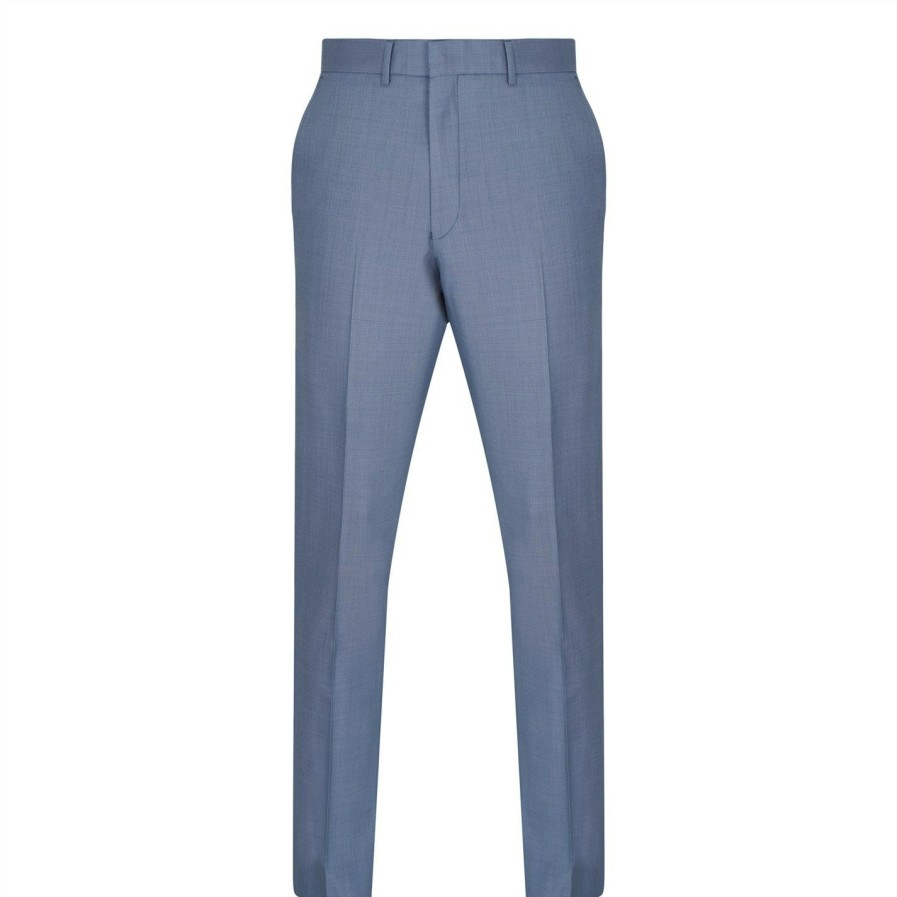 Men Ted Baker | Ted Baker Ainsty Suit Trousers For Complete Suits Colour Blue