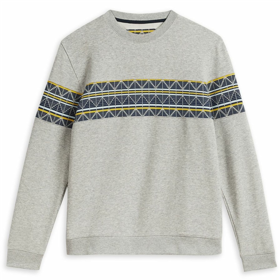 Men Ted Baker | Ted Baker Kinfish Sweatshirt For Big & Tall Colour Grey-Marl