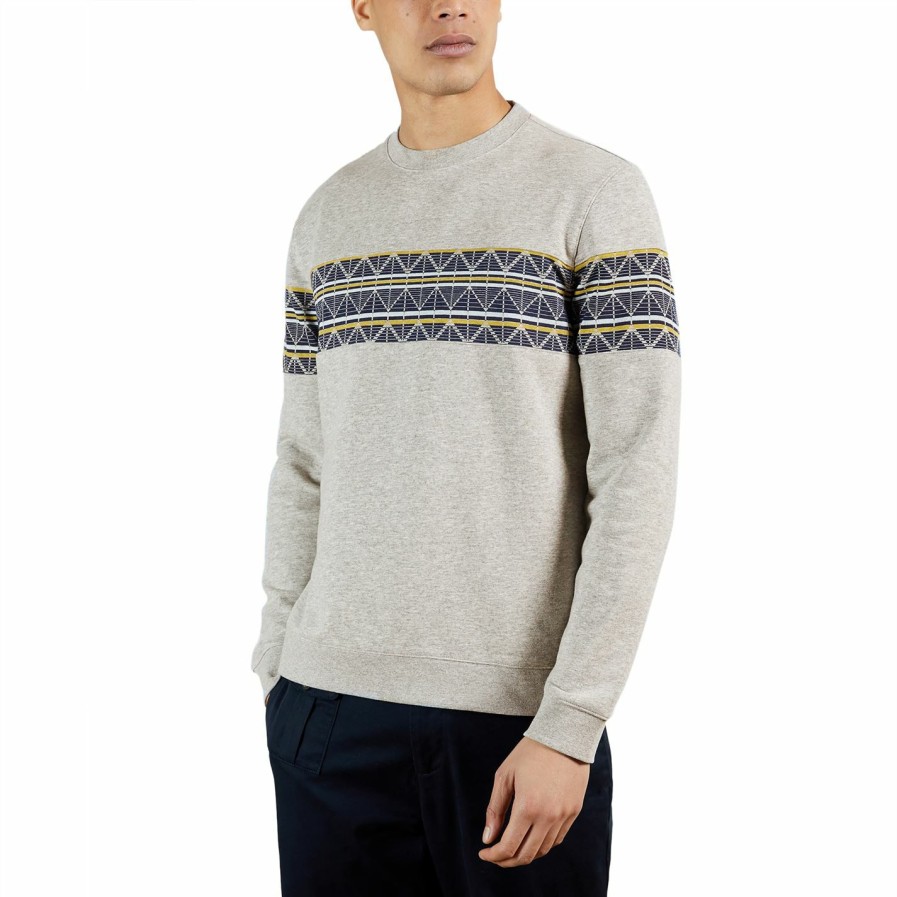 Men Ted Baker | Ted Baker Kinfish Sweatshirt For Big & Tall Colour Grey-Marl