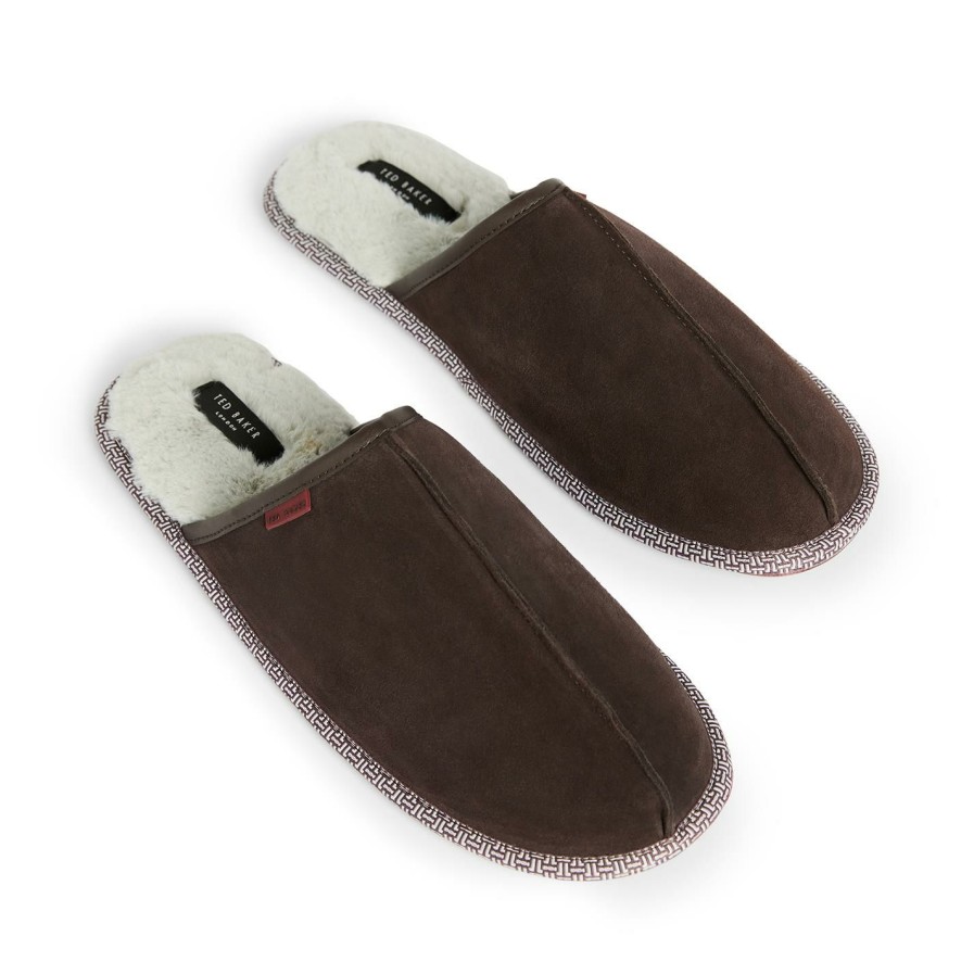 Shoes & Boots Ted Baker | Ted Baker Peterr Slippers For Men'S Slippers Colour Brown