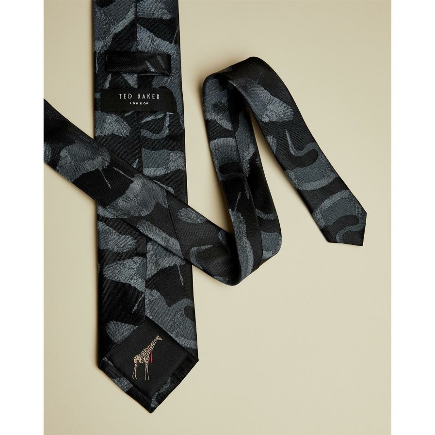 Accessories Ted Baker | Ted Baker Ted Baker Silk Tie Mens For Ties Colour Grey