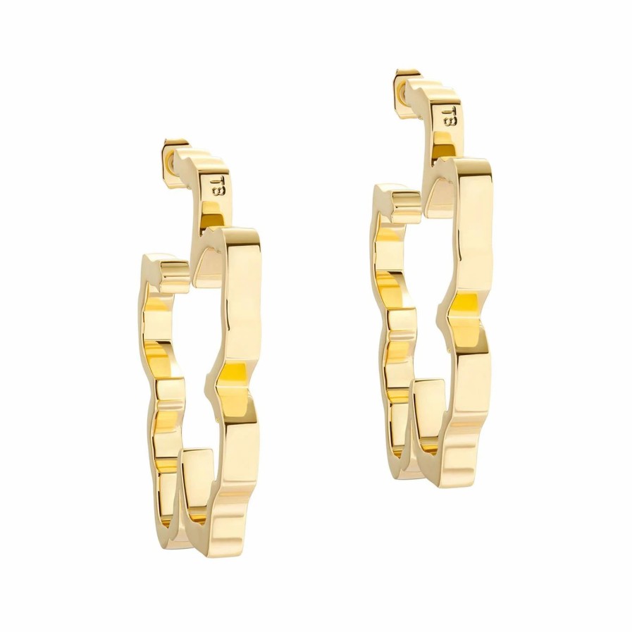 Accessories Ted Baker | Ted Baker Geanni Grandiflora Hoop Earring For Earrings Colour Gold