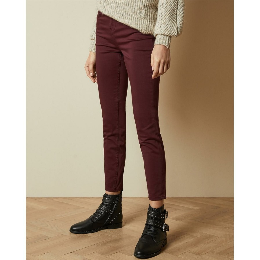 Women Ted Baker | Ted Baker Skinny Jeans For Jeans Colour Dark Brown