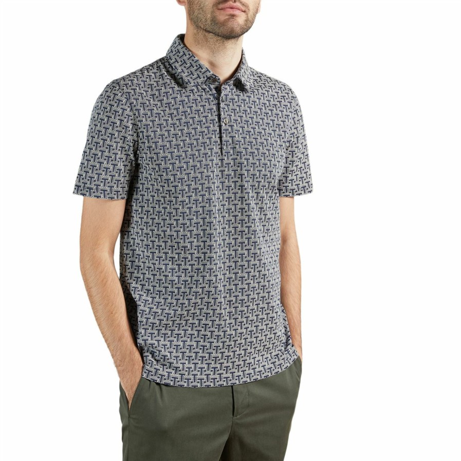 Men Ted Baker | Ted Baker Tdawg Polo Top For Polo Shirts Colour Navy