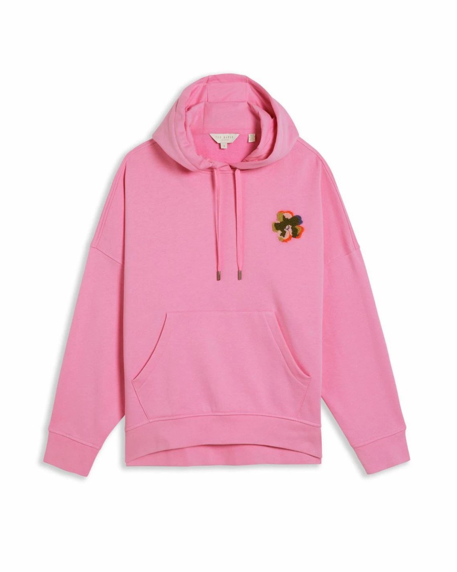 Women Ted Baker | Ted Baker Karrlaa Hoodie For Hoodies And Sweatshirts Colour Pink