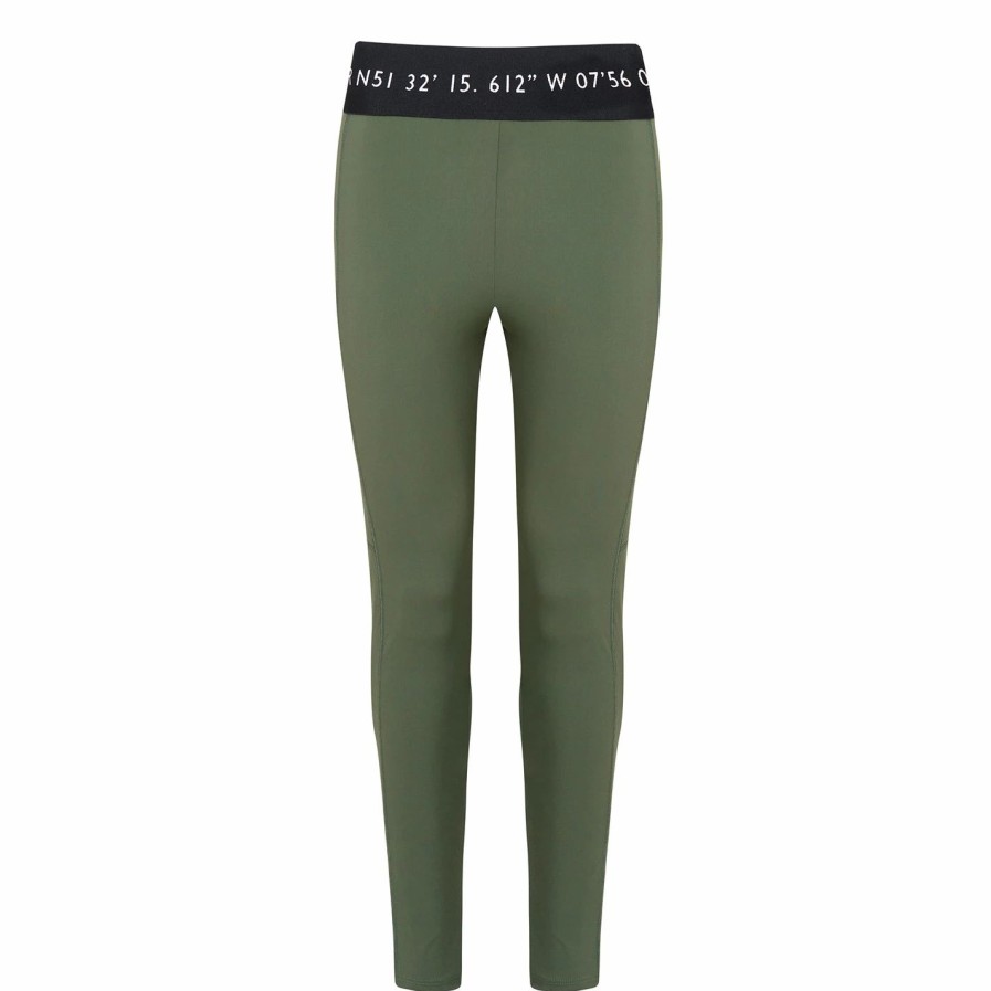 Sports & Fitness Ted Baker | Ted Baker Llaneyy Active Leggings For Running Trousers Colour Dark Green