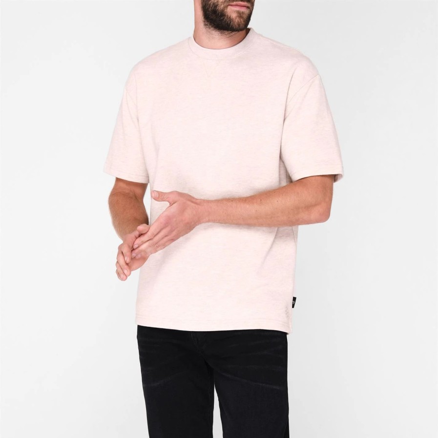 Men Ted Baker | Ted Baker Ted Baker Rosc Row Sweat For Big & Tall Knitwear Colour Natural