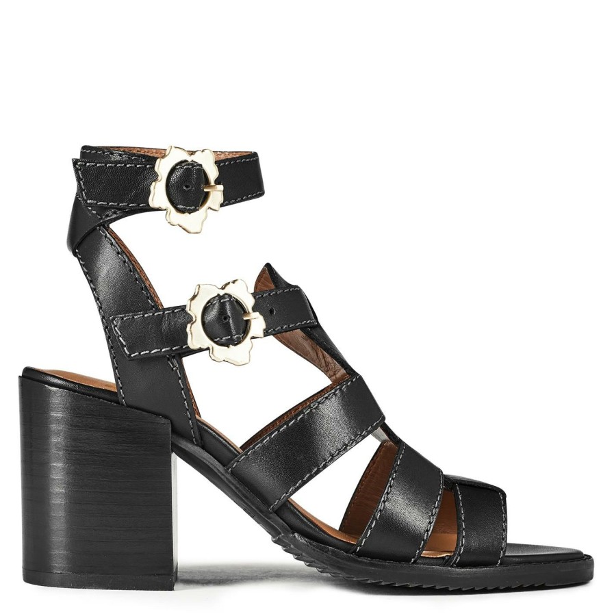 Shoes & Boots Ted Baker | Ted Baker Tabaria Block Sandalstabaria Block Sandals For Heels Colour Black