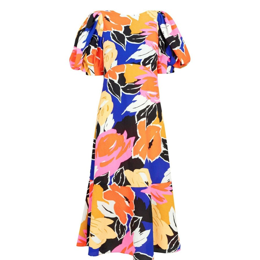 Women Ted Baker | Ted Baker Harpia Midi Dress For Dresses Colour Black