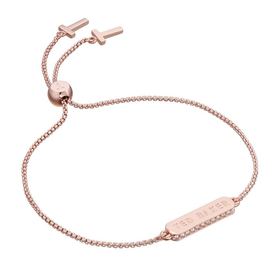 Accessories Ted Baker | Ted Baker Saraio Sparkle Bar Bracelet For Bracelets & Bangles Colour Rose Gold/Cryst