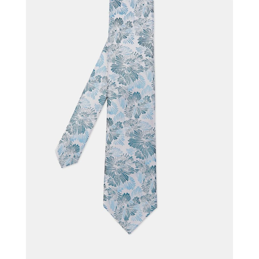 Accessories Ted Baker | Ted Baker Ted Baker Wayve Silk Tie Mens For Ties Colour Silver