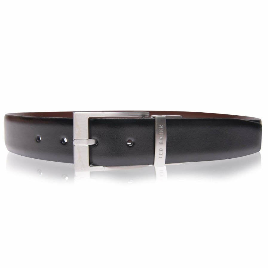 Accessories Ted Baker | Ted Baker Reversible Belt For Men'S Belts Colour Black