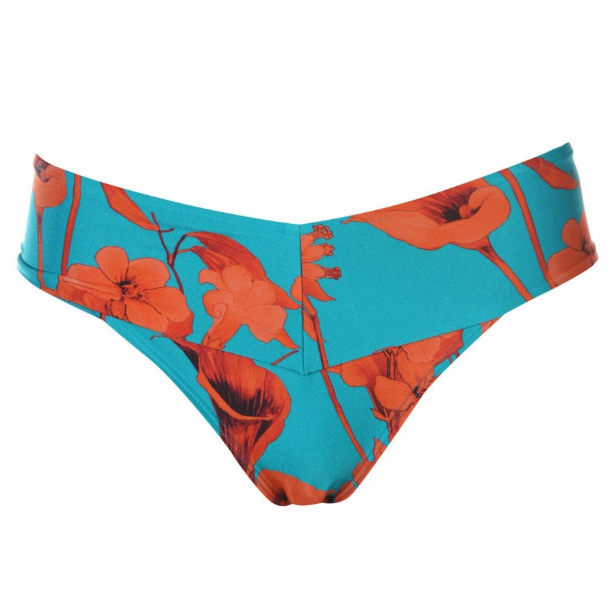 Women Ted Baker | Ted Baker Ted Fantasia V Front Bikini Briefs Womens For Bikinis Colour Turquoise