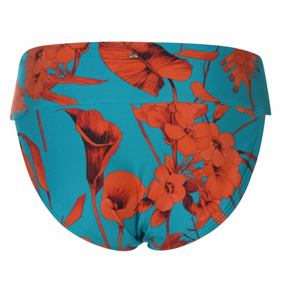 Women Ted Baker | Ted Baker Ted Fantasia V Front Bikini Briefs Womens For Bikinis Colour Turquoise