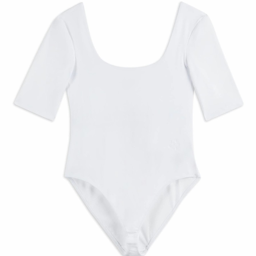 Women Ted Baker | Ted Baker Ted Baker Hayyzel Square Neck Ladies For Tops Colour White