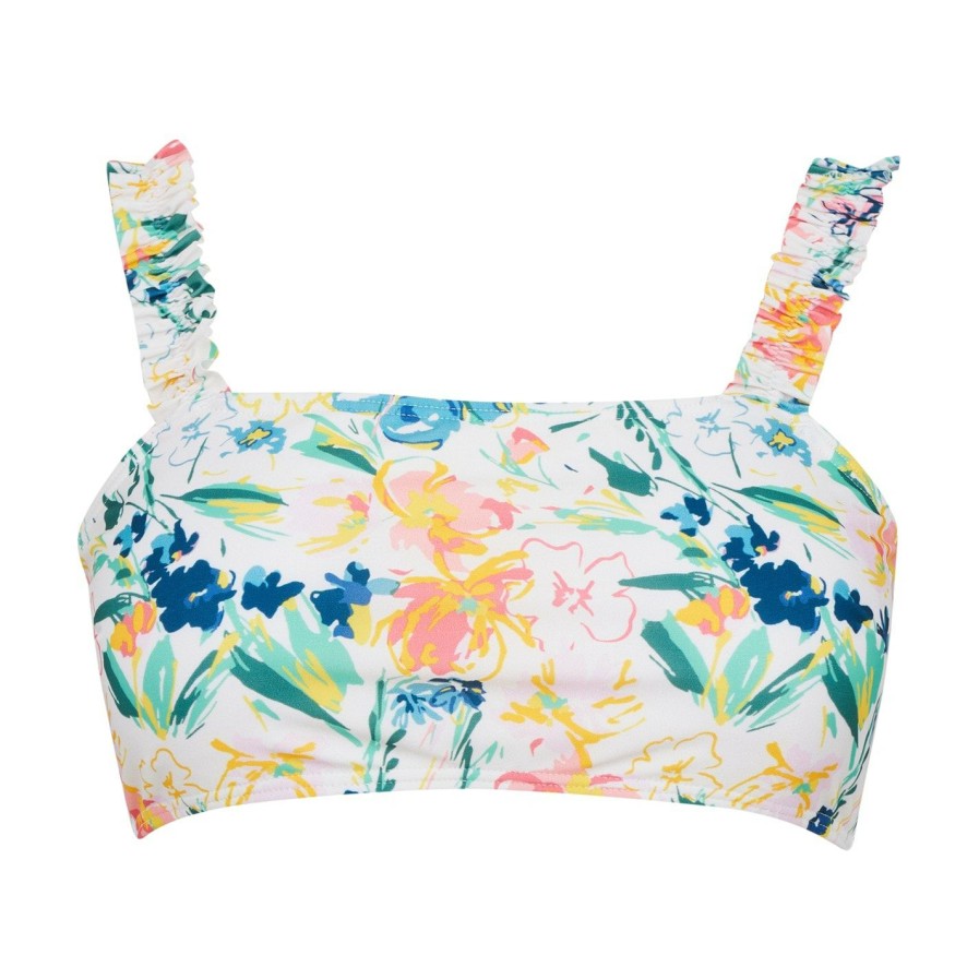 Women Ted Baker | Ted Baker Malray Bikini Bralette For Kaftans & Sarongs Colour White