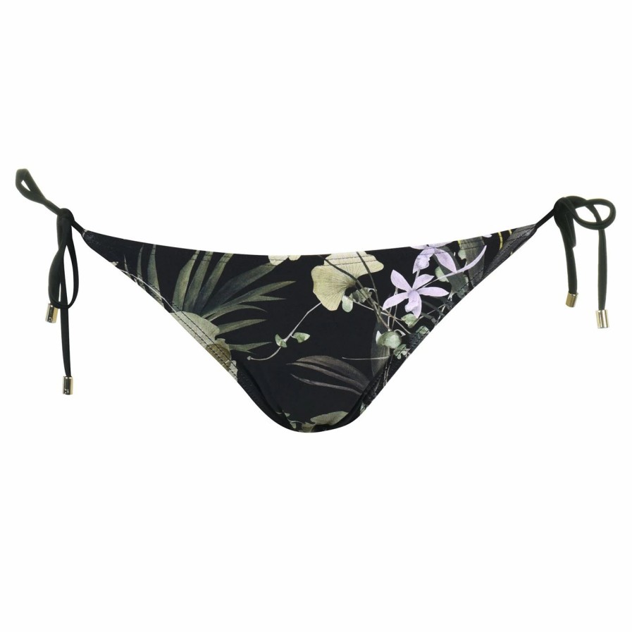 Women Ted Baker | Ted Baker Ted Baker Highland String Briefs For Bikinis Colour Black