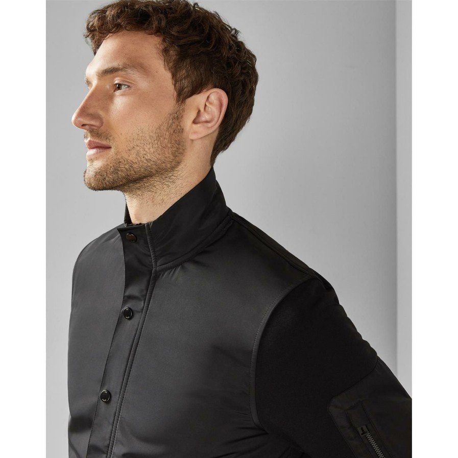 Men Ted Baker | Ted Baker Budpik Jacket For Big & Tall Colour Black