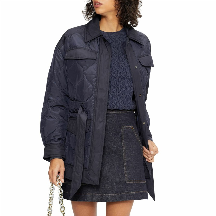 Women Ted Baker | Ted Baker Leeonie Jacket For Coats & Jackets Colour Navy