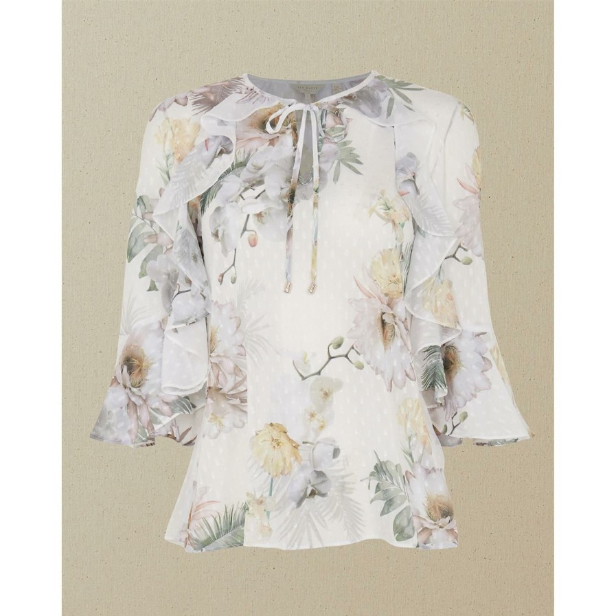 Women Ted Baker | Ted Baker Mariiey Cami Top For Tops Colour Ivory