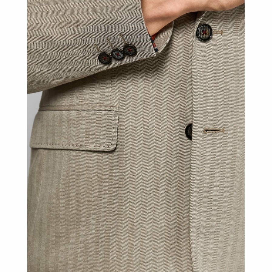 Men Ted Baker | Ted Baker Ballroom Blazer For Big & Tall Coats & Jackets Colour Natural