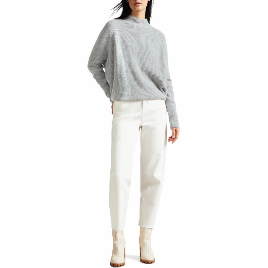 Women Ted Baker | Ted Baker Ggracee Sweater For Knitwear Colour Grey