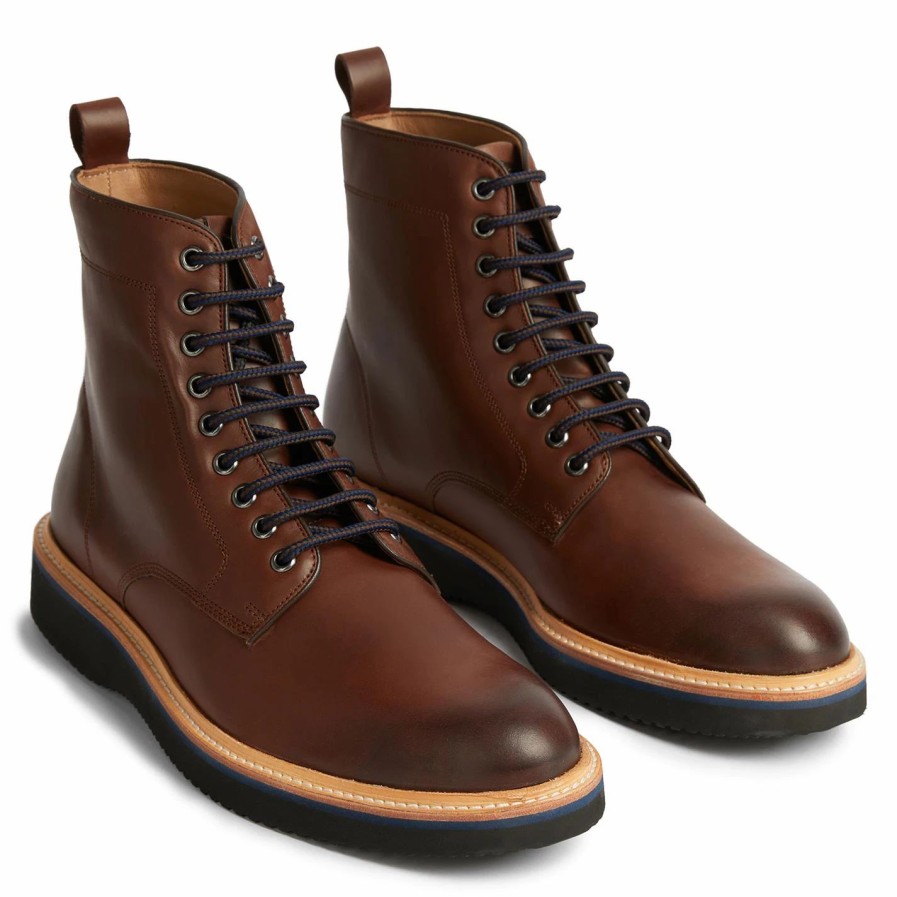 Shoes & Boots Ted Baker | Ted Baker Linton Derby Boots For Men'S Boots Colour Brown