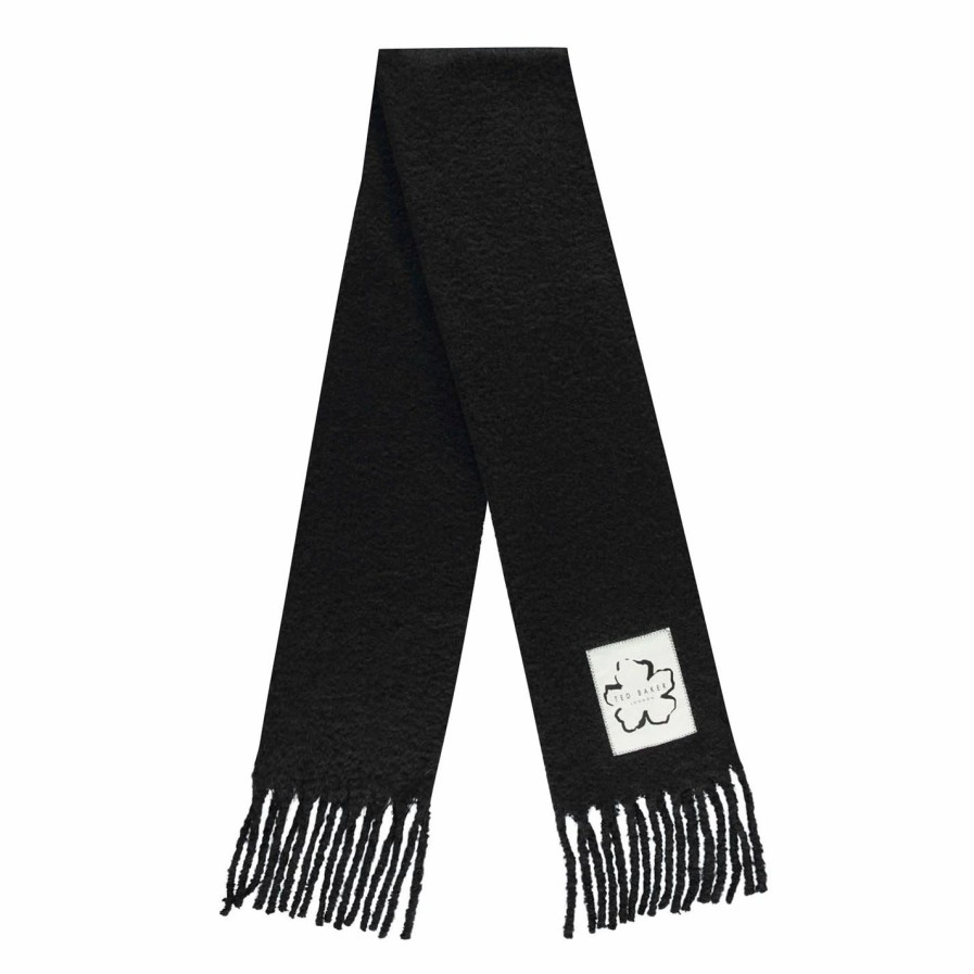 Accessories Ted Baker | Ted Baker Ted Tiba Oversized Scarf Womens For Women'S Scarves Colour Black